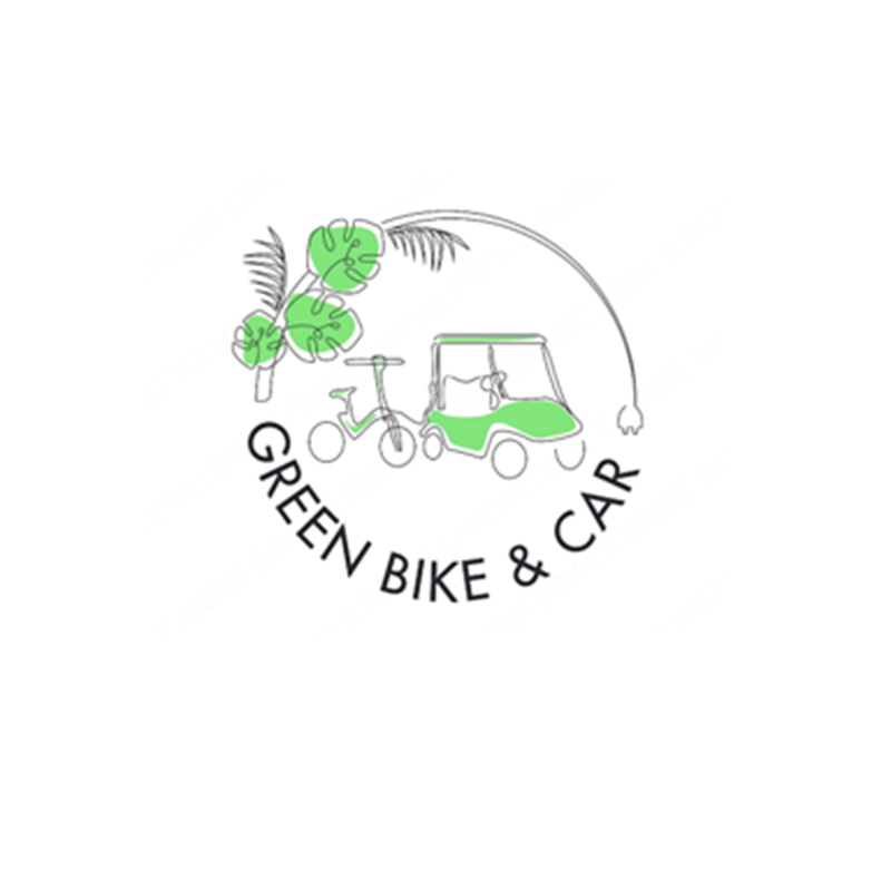 Green Bike and Car